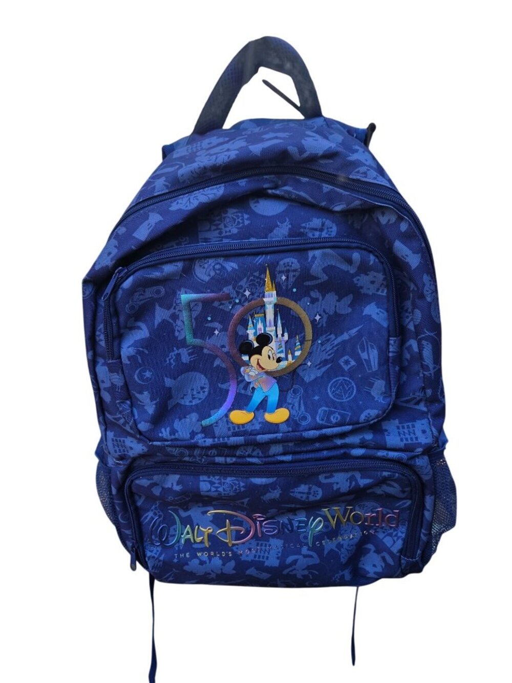 Disney World 50th Anniversary Mickey Backpack With Insulated Compartment & Mesh